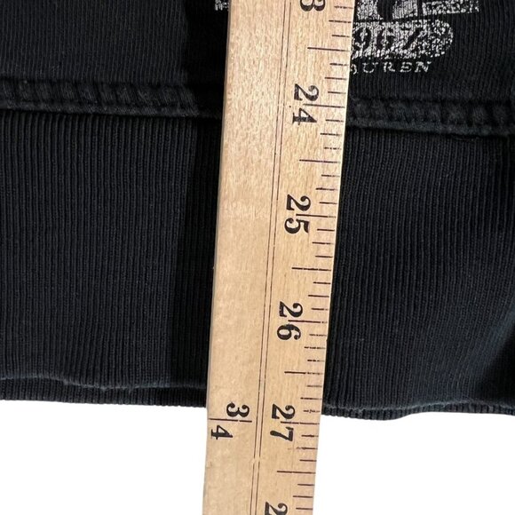 Vintage Ralph Lauren Men's Thrashed Sun Faded Black Crewneck Logo Sweatshirt M‎ - Picture 10 of 10